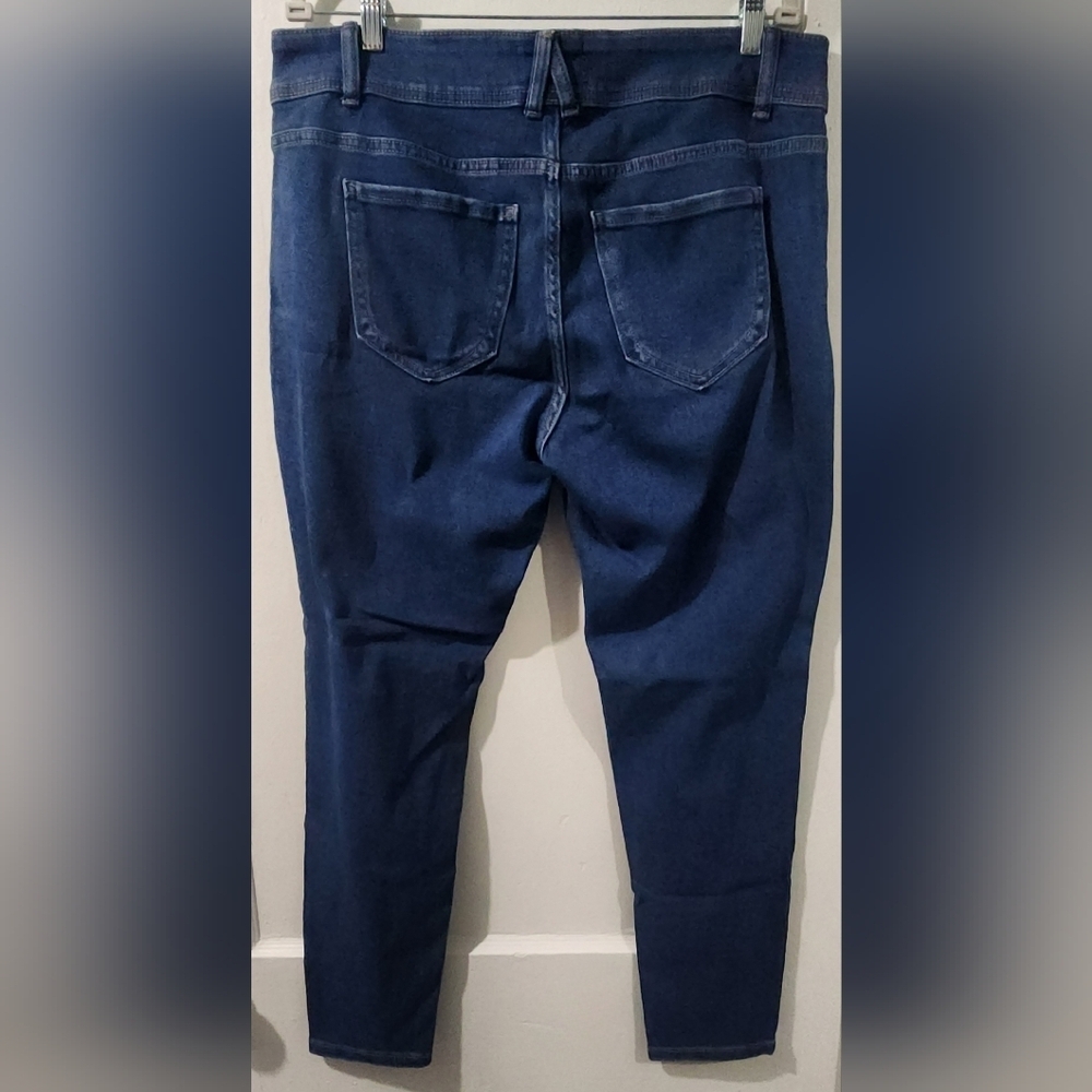 🌷👖Angels Women's Midnight Blue Ripped Curvy Skinny Jeans - Picture 2 of 4